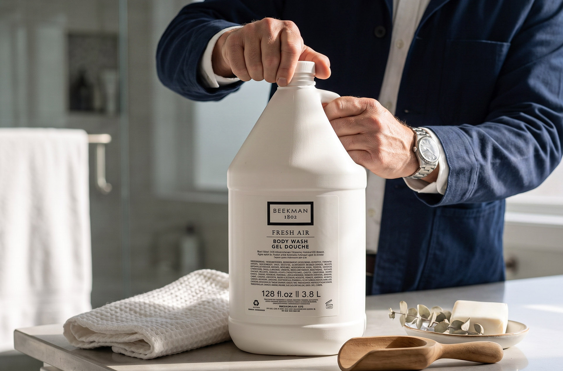 Beekman 1802 Fresh Air bulk body wash gallon for hotel amenities wholesale programs