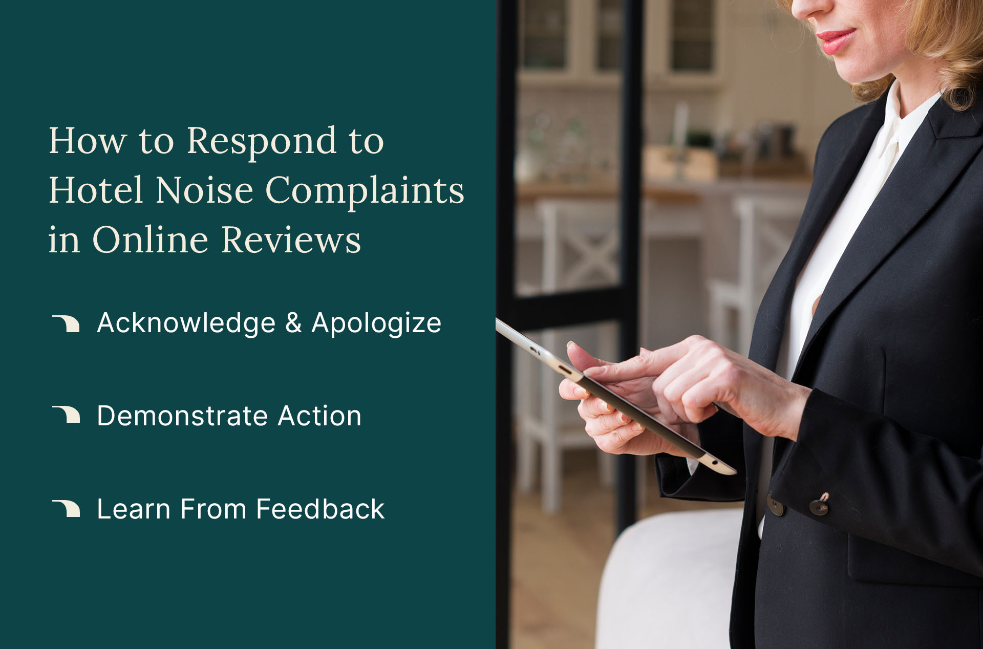 How to respond to hotel noise complaints in online reviews to protect guest sleep quality and satisfaction