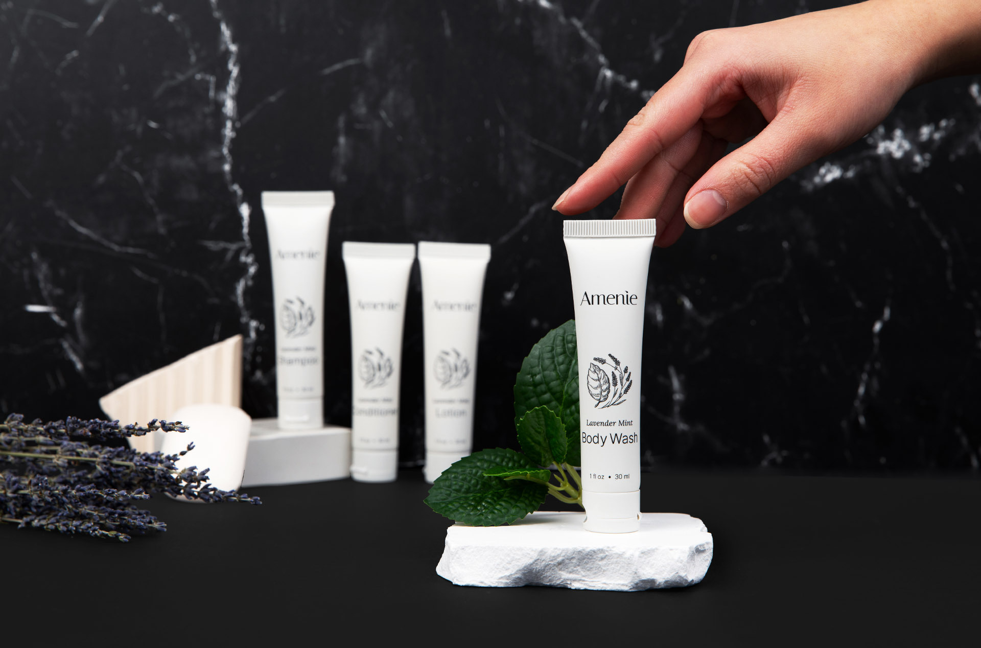 Custom-branded refillable dispensers helping Airbnb hosts comply with plastic ban regulations and build brand loyalty