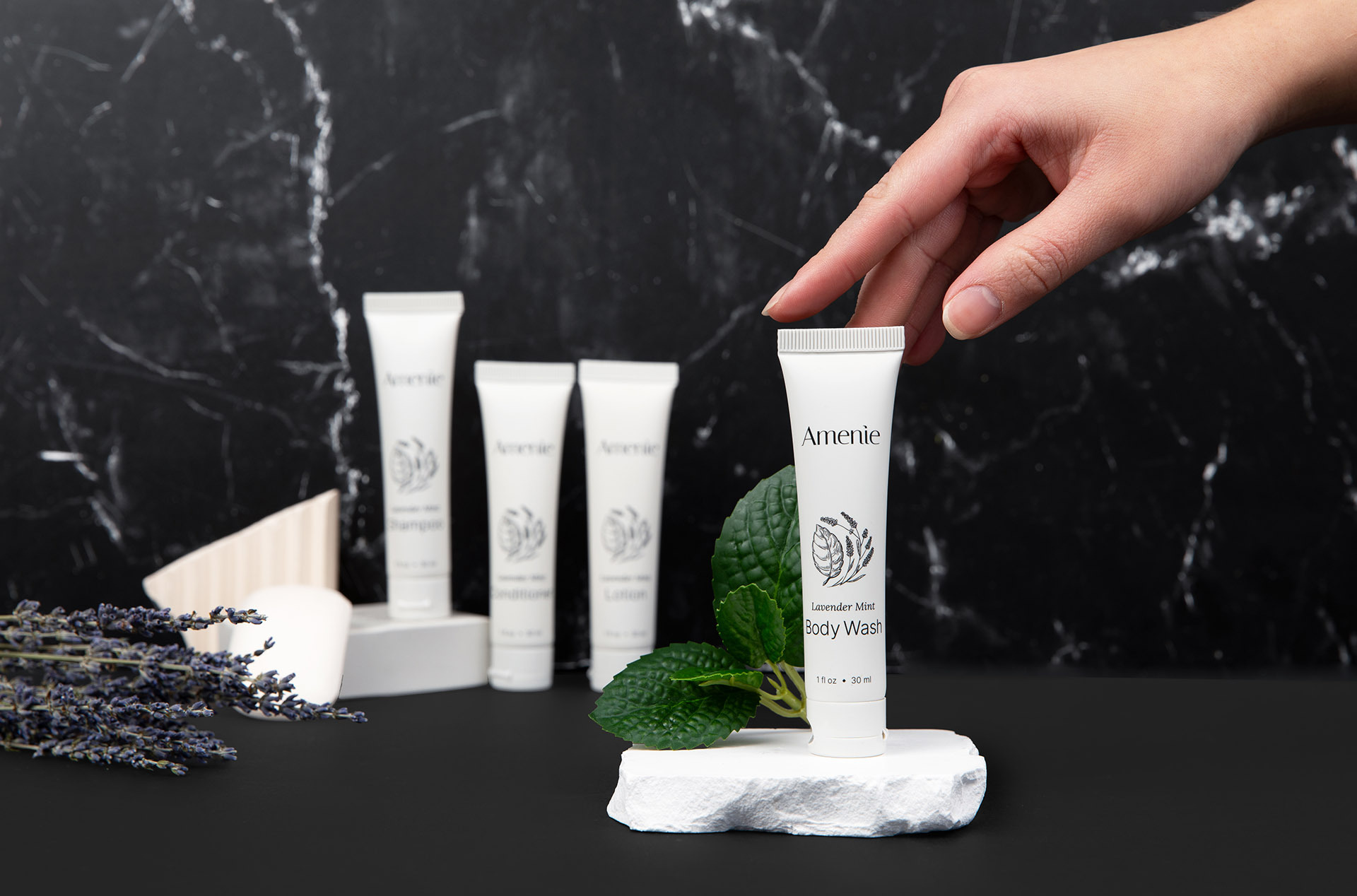 Create welcome baskets with 1oz travel-sized toiletries guests can take home as small gifts and mementos while protecting permanent amenities.